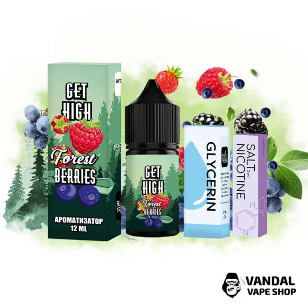 Набор для самозамеса Get High 30 мл 50 мг - со вкусом лесных ягод.