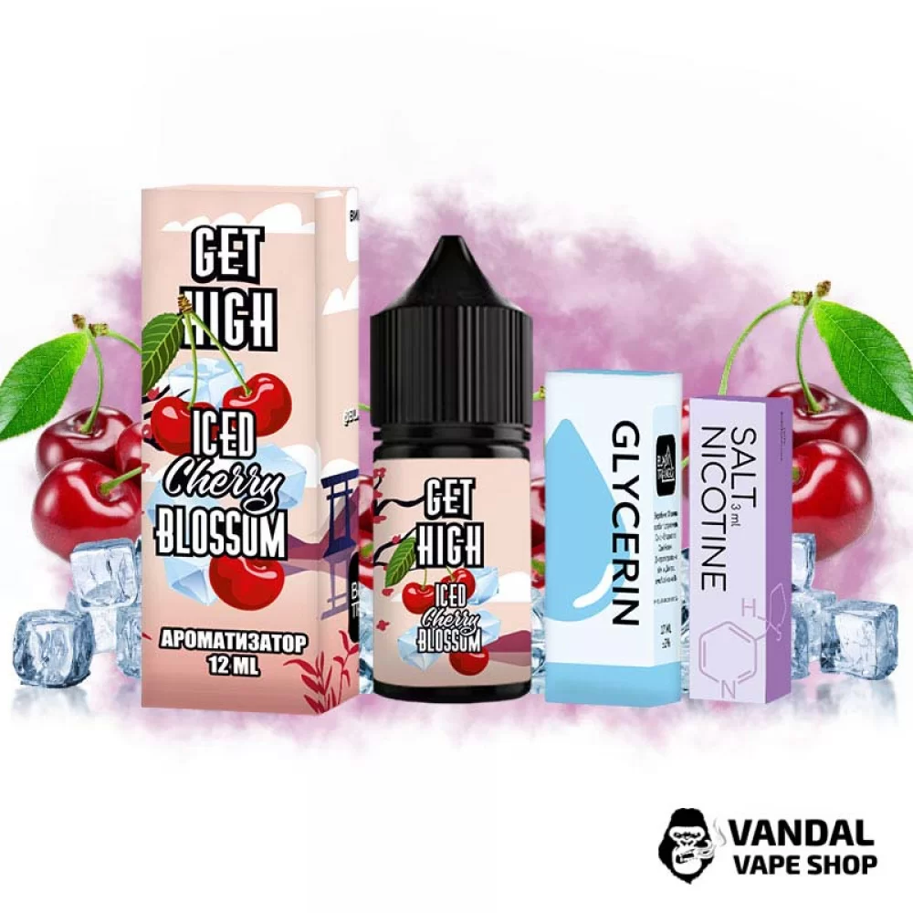 Набор для самозамеса Get High 30 мл 25 мг - со вкусом вишни с холодком.