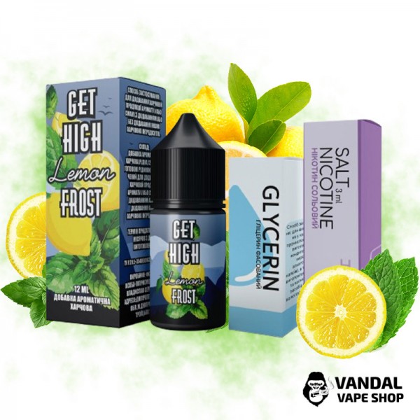 Набор для самозамеса Get High 30 мл 25 мг - со вкусом лимона и мяты.