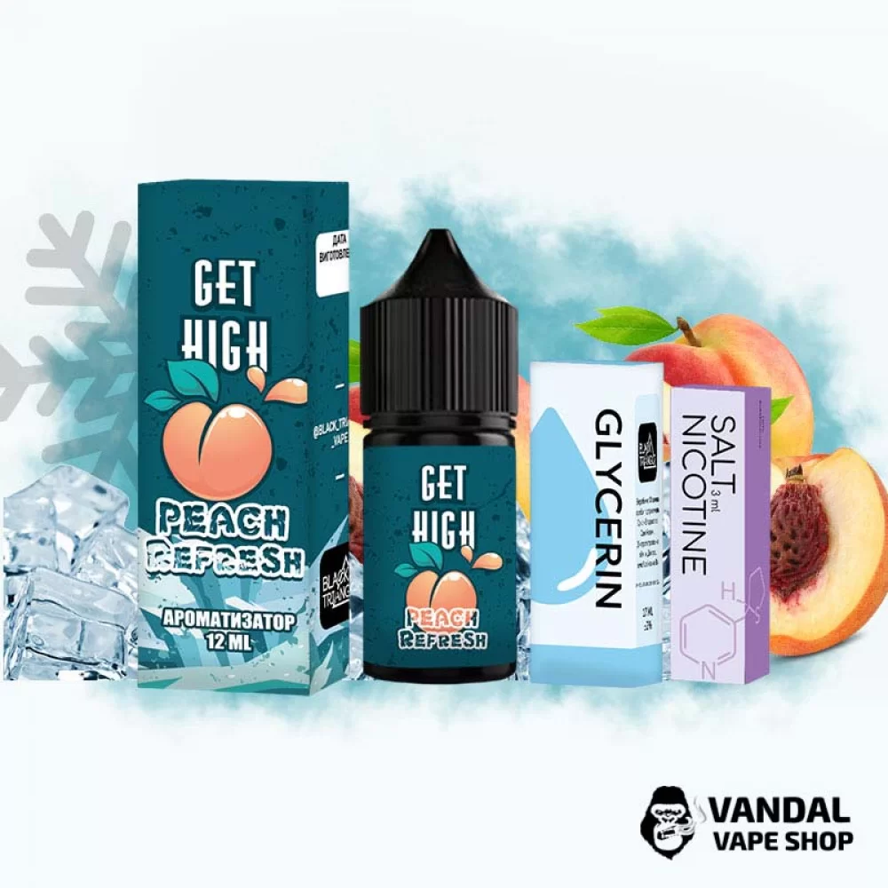 Набор для самозамеса Get High 30 мл 25 мг - со вкусом персика с холодком.