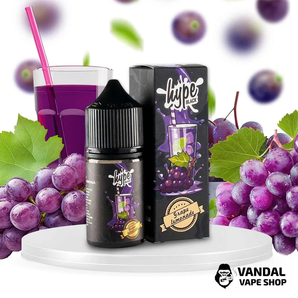 Набор для самозамеса Hype Black 30 мл 60 мг со вкусом освежающего лимонада с виноградом