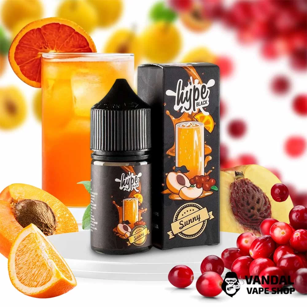Набор для самозамеса Hype Black 30 мл 60 мг со вкусом тропических фруктов с персиковым акцентом