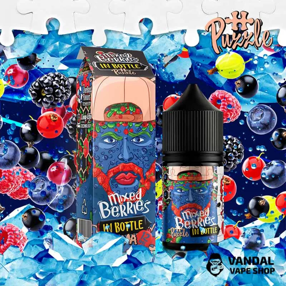 Набор для самозамеса In Bottle Salt Puzzle 30 мл 50 мг со вкусом ягодного микса