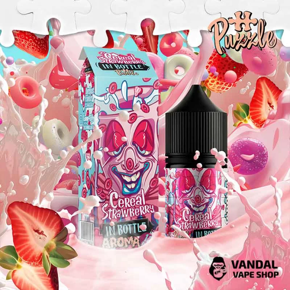 Набір для самозамісу In Bottle Salt Puzzle 30 мл 30 мг зі смаком полуничних пластівців Набір для самозамісу In Bottle Salt Puzzle 30 мл 30 мг зі смаком полуничних пластівців