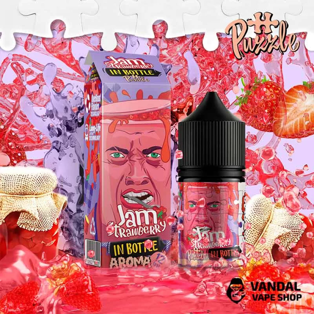 Набір для самозамісу In Bottle Salt Puzzle 30 мл 30 мг зі смаком полуничнго джему Набір для самозамісу In Bottle Salt Puzzle 30 мл 30 мг зі смаком полуничнго джему