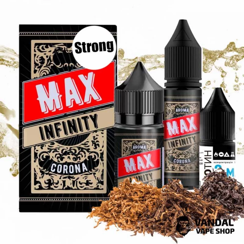 Набор для самозамеса Infinity MAX Strong 30 мл 50 мг со вкусом табака Набор для самозамеса Infinity MAX Strong 30 мл 50 мг со вкусом табака
