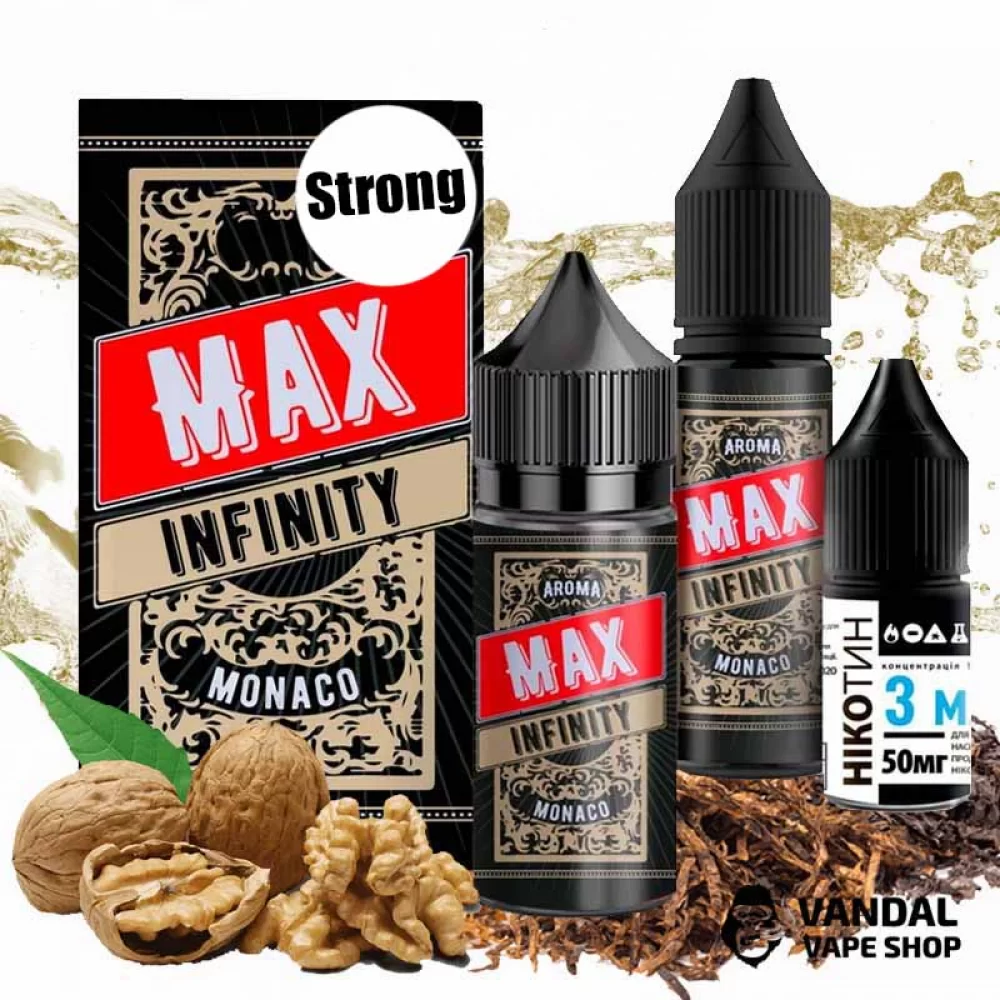 Набір для самозамісу Infinity MAX Strong 30 мл 50 мг зі смаком тютюну з горіхом