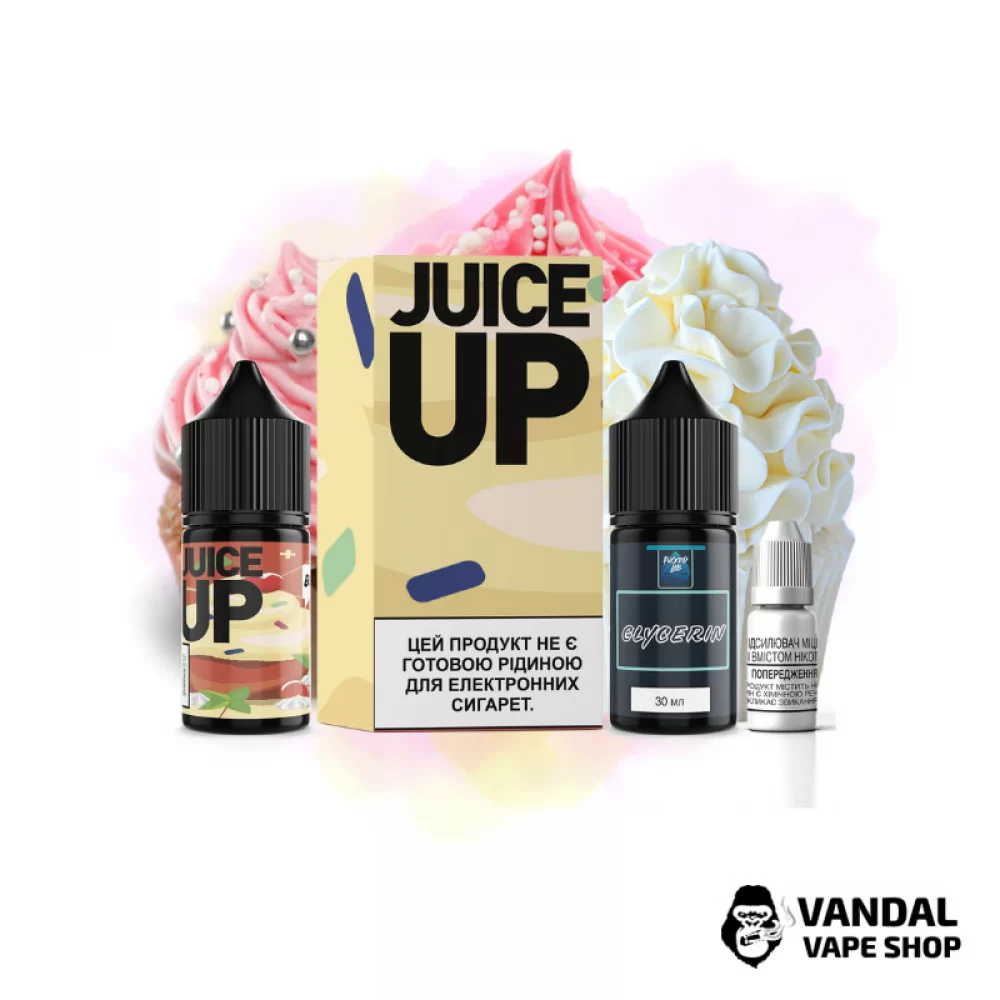 Набір для самозамісу Juice Up Salt 30 мл 25 мг зі смаком бісквіта Набір для самозамісу Juice Up Salt 30 мл 25 мг зі смаком бісквіта