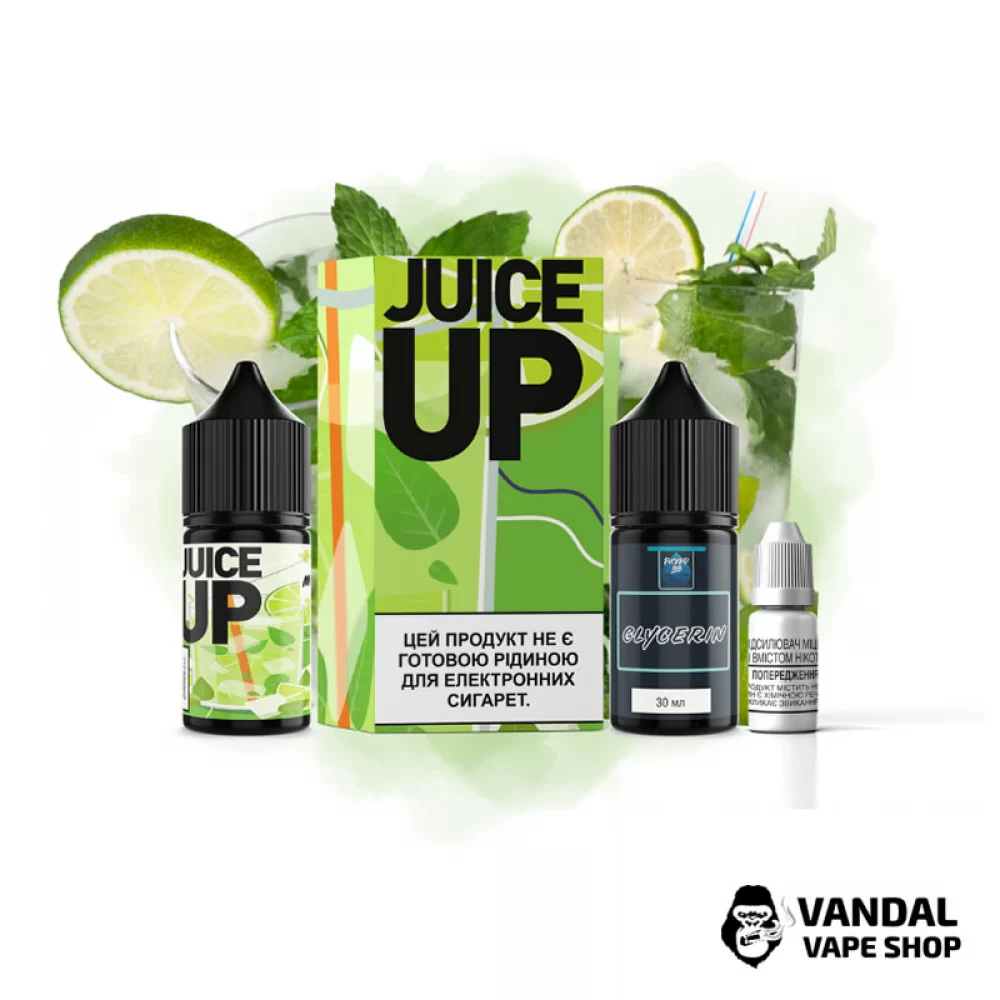 Набір для самозамісу Juice Up Salt 30 мл 50 мг зі смаком мохіто Набір для самозамісу Juice Up Salt 30 мл 50 мг зі смаком мохіто