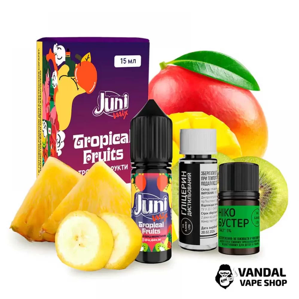Набір для самозамісу Juni Mix 15 мл 65 мг зі смаком тропічних фруктів