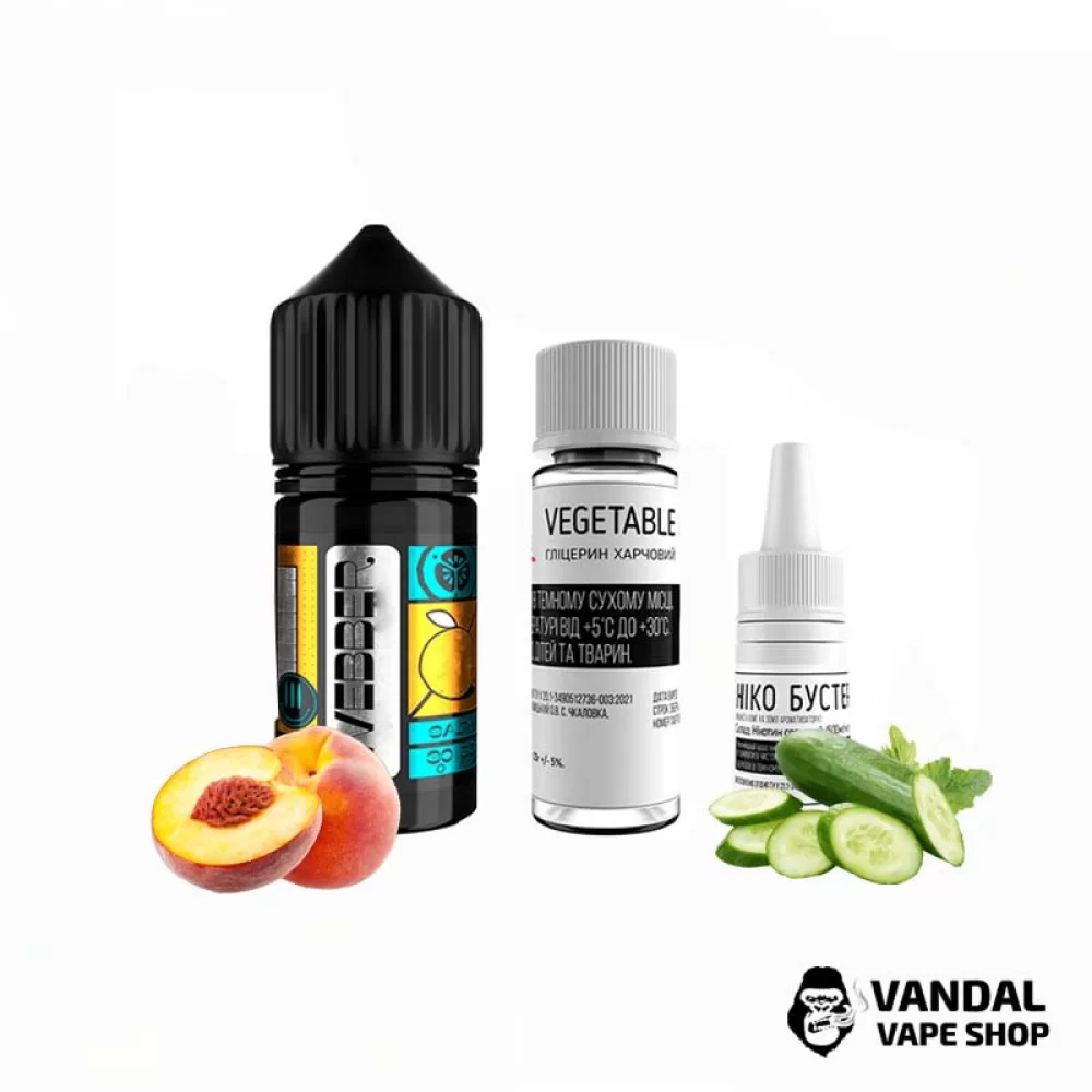 Набір для самозамісу Webber зі смаком огірка і персика 30 мл 50 мг