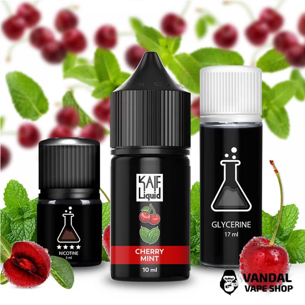 Набор для самозамеса Kaif Liquid 30 мл 65 мг со вкусом вишни и мяты