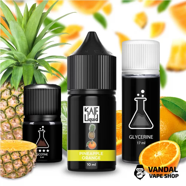 Набор для самозамеса Kaif Liquid 30 мл 65 мг со вкусом ананаса и апельсина