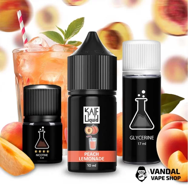 Набор для самозамеса Kaif Liquid 30 мл 25 мг со вкусом персикового лимонада