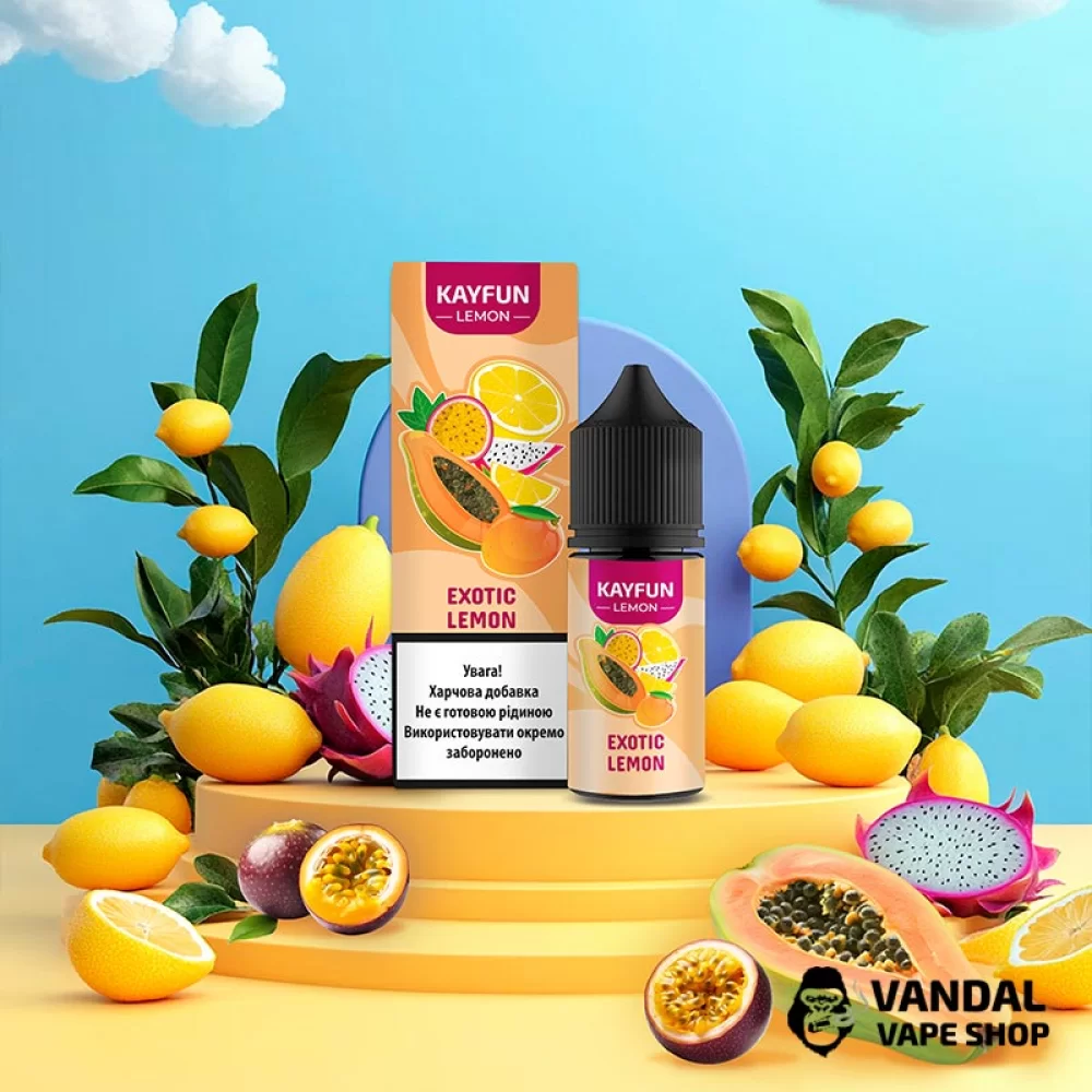 Набор для самозамеса Kayfun Lemon 30 мл 50 мг - со вкусом экзотичных фруктов с лимоном