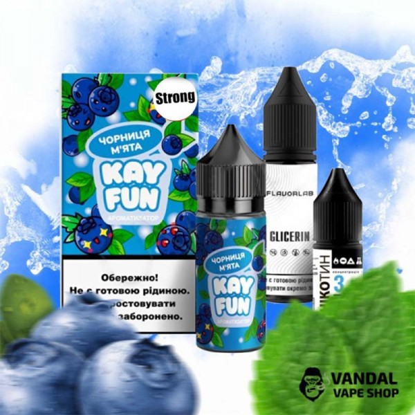 Набор для самозамеса Kayfun Strong 30 мл 50 мг со вкусом черники и мяты