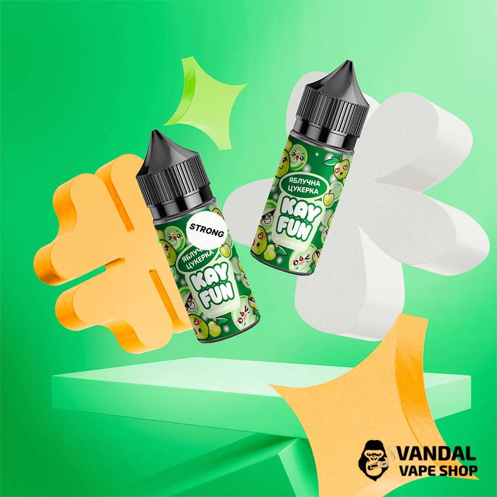 Набор для самозамеса Kayfun Strong 30 мл 50 мг со вкусом конфеты с яблоком Набор для самозамеса Kayfun Strong 30 мл 50 мг со вкусом конфеты с яблоком