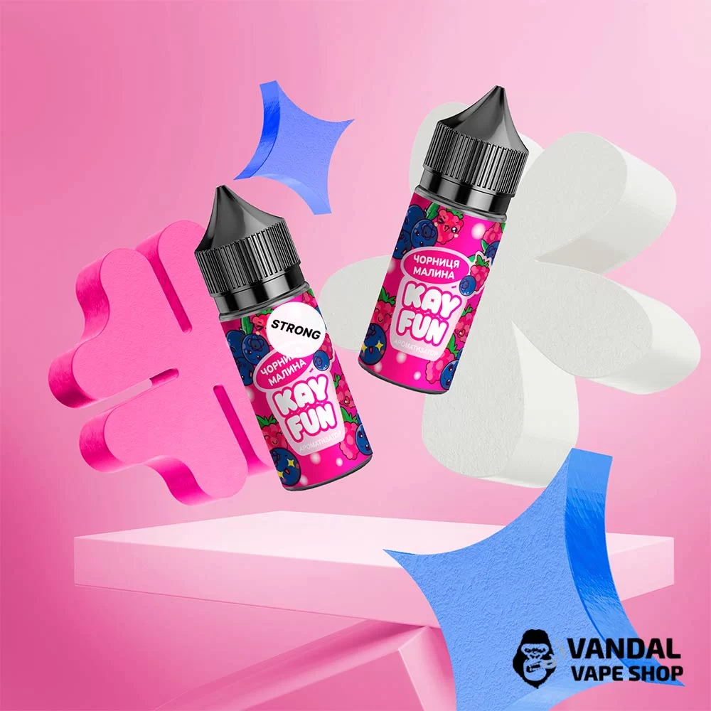 Набор для самозамеса Kayfun Strong 30 мл 50 мг со вкусом черники и малины Набор для самозамеса Kayfun Strong 30 мл 50 мг со вкусом черники и малины