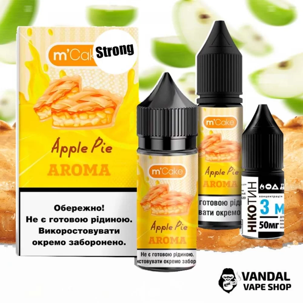 Набор для самозамеса M-Cake Strong 30 мл 50 мг со вкусом яблочного пирога