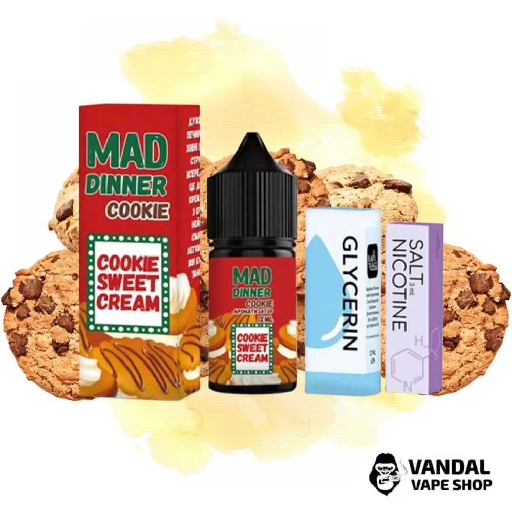 Набор для самозамеса Mad Dinner  30 мл 25 мг - со вкусом печенья.