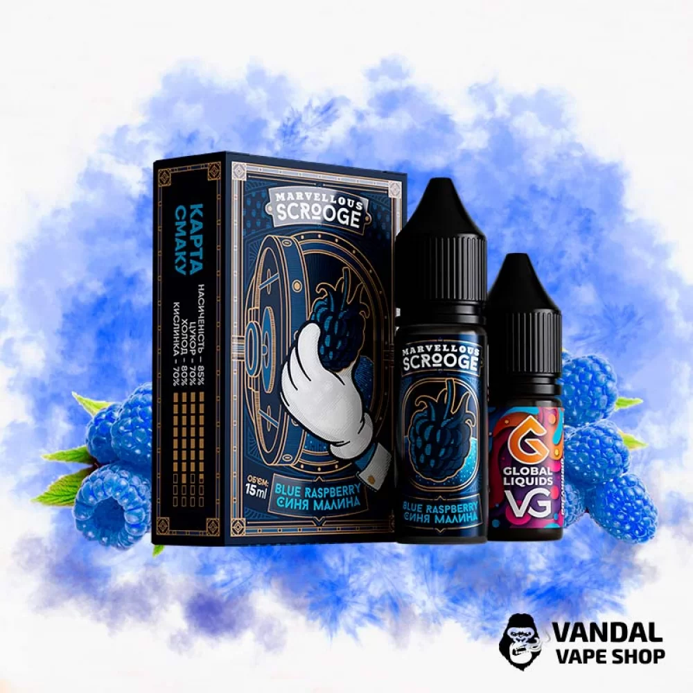 Набор для самозамеса Marvellous Scrooge 15 мл 65 мг - со вкусом синей малины с яркой кислинкой