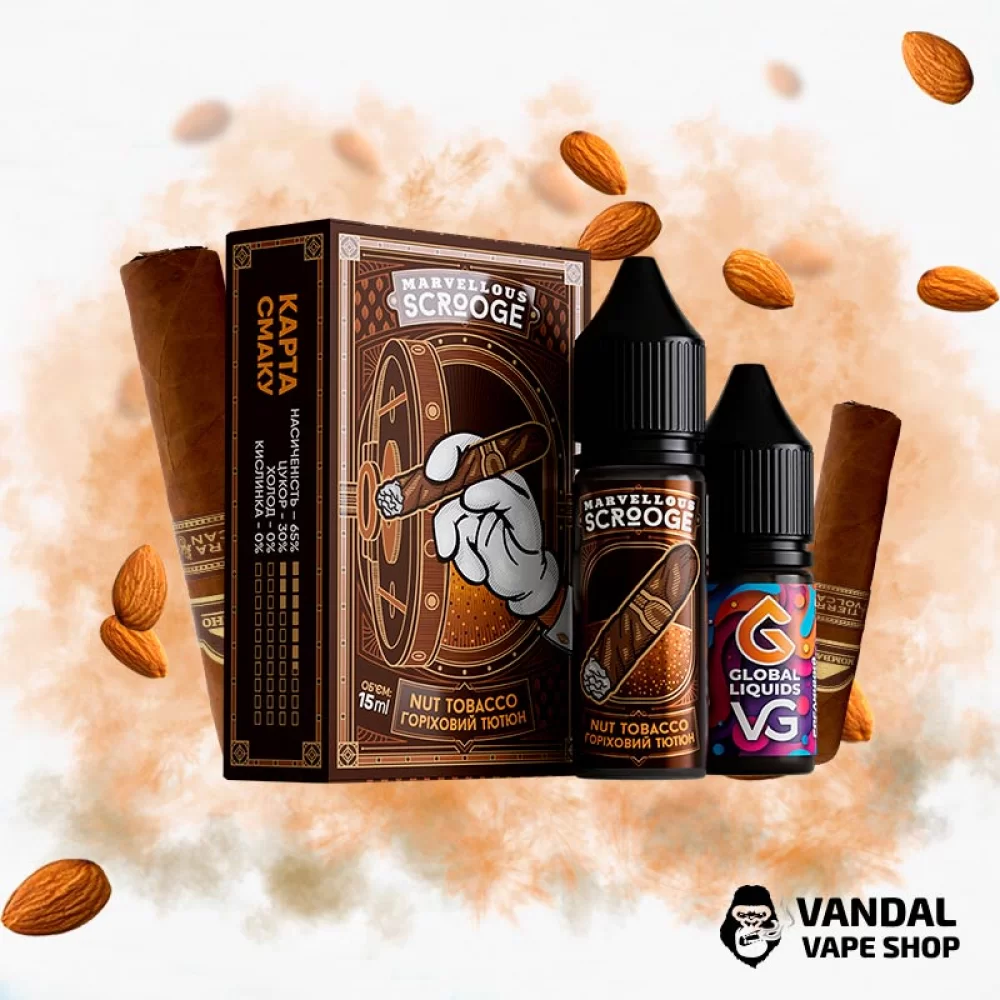 Набор для самозамеса Marvellous Scrooge 15 мл 65 мг - со вкусом табака с приятными ореховыми акцентами