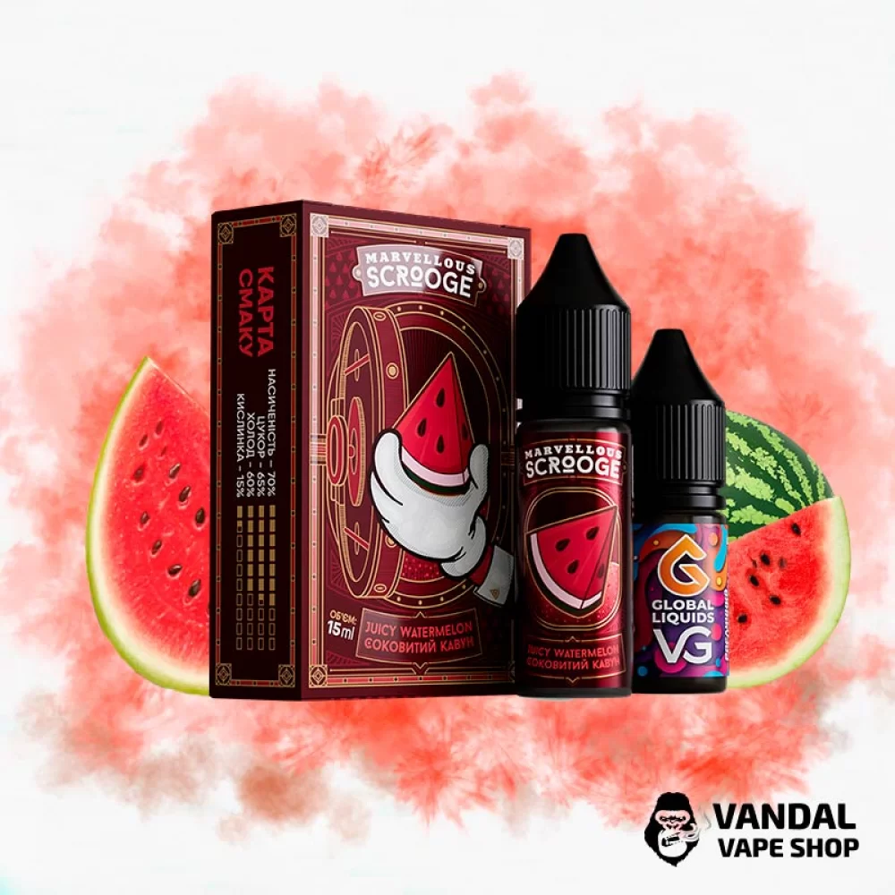 Набор для самозамеса Marvellous Scrooge 15 мл 65 мг - со вкусом сладкого и освежающего арбуза