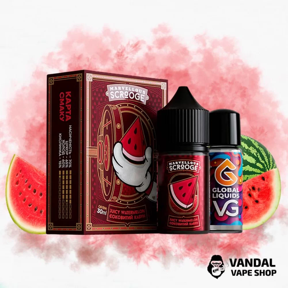 Набор для самозамеса Marvellous Scrooge 30 мл 65 мг - со вкусом сладкого и освежающего арбуза