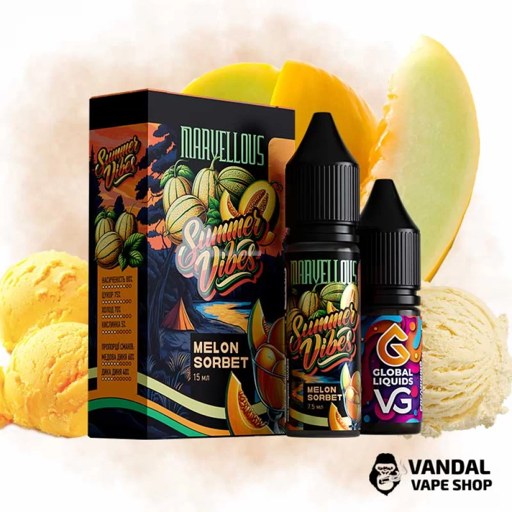 Набор для самозамеса Marvellous Summer Vibes 15 мл 65 мг - со вкусом сочного сорбета с дыней
