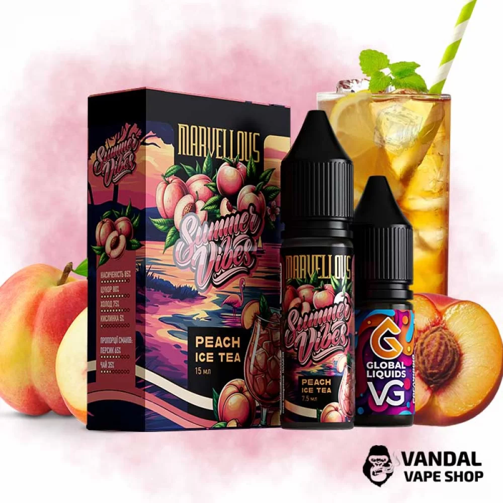 Набор для самозамеса Marvellous Summer Vibes 15 мл 65 мг - со вкусом персикового чая со льдом