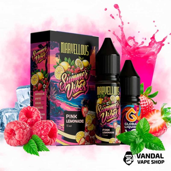 Набір для самозамісу Marvellous Summer Vibes 15 мл 65 мг - зі смаком ягід та освіжаючого лимонаду.