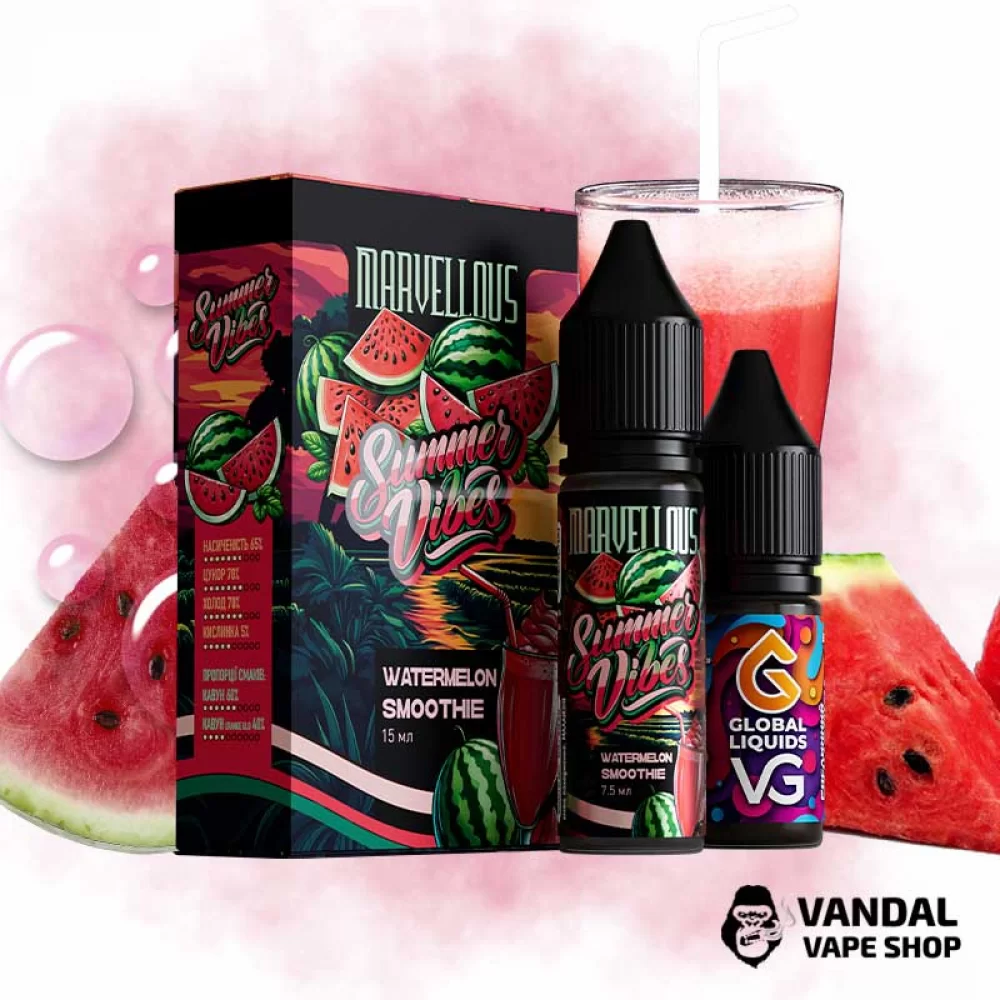 Набор для самозамеса Marvellous Summer Vibes 15 мл 65 мг - со вкусом смузи с насыщенным арбузом