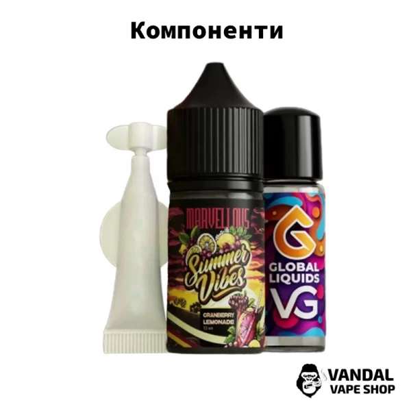 Набір для самозамісу Marvellous Summer Vibes 30 мл 50 мг - зі смаком соковитого яблука, лимона з нотами лайму та свіжого мохіто