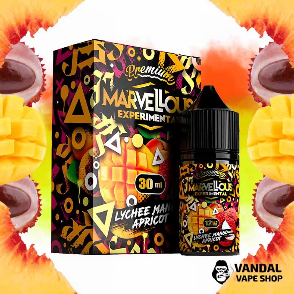 Набор для самозамеса  Marvellous Experimental 30 мл 50 мг со вкусом личи, манго, абрикоса Набор для самозамеса  Marvellous Experimental 30 мл 50 мг со вкусом личи, манго, абрикоса