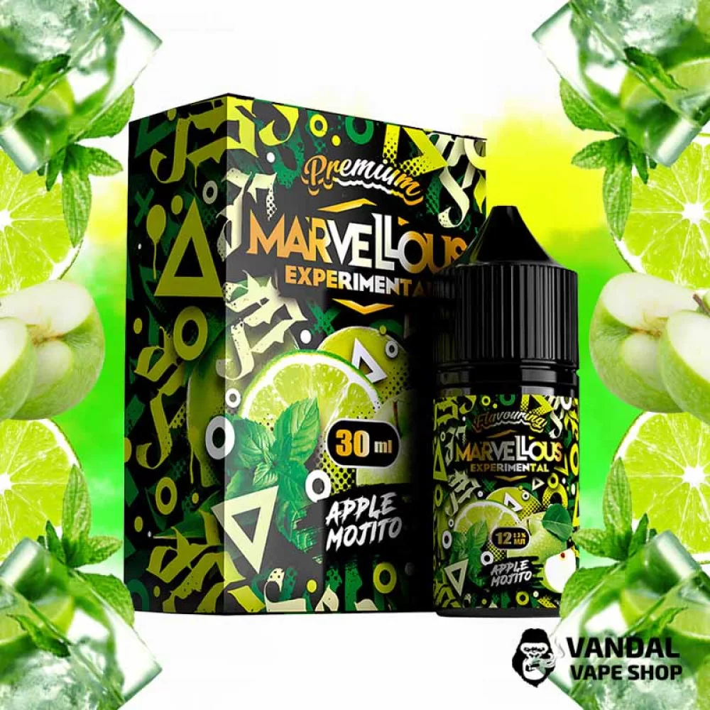 Набор для самозамеса Marvellous Experimental 30 мл 50 мг со вкусом яблока и мохито Набор для самозамеса Marvellous Experimental 30 мл 50 мг со вкусом яблока и мохито
