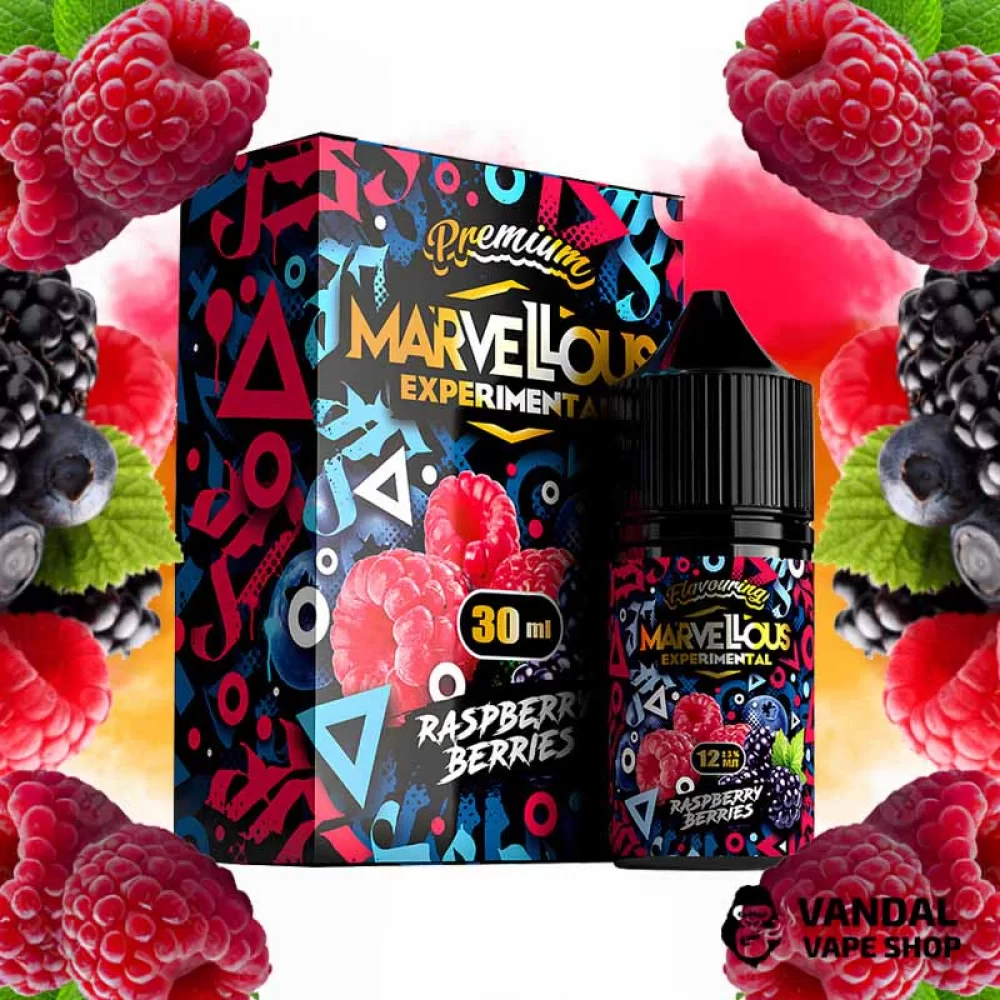 Набір для самозамісу Marvellous Experimental 30 мл 50 мг зі смаком малини і ягід Набір для самозамісу Marvellous Experimental 30 мл 50 мг зі смаком малини і ягід