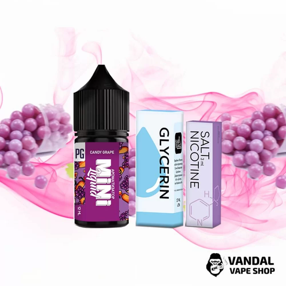 Набір для самозамісу  Mini Liquid  30 мл 50 мг зі смаком цукерок з винограду