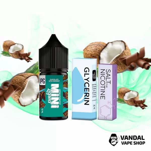 Набор для самозамеса Mini Liquid  30 мл 25 мг со вкусом шоколада с кокосом