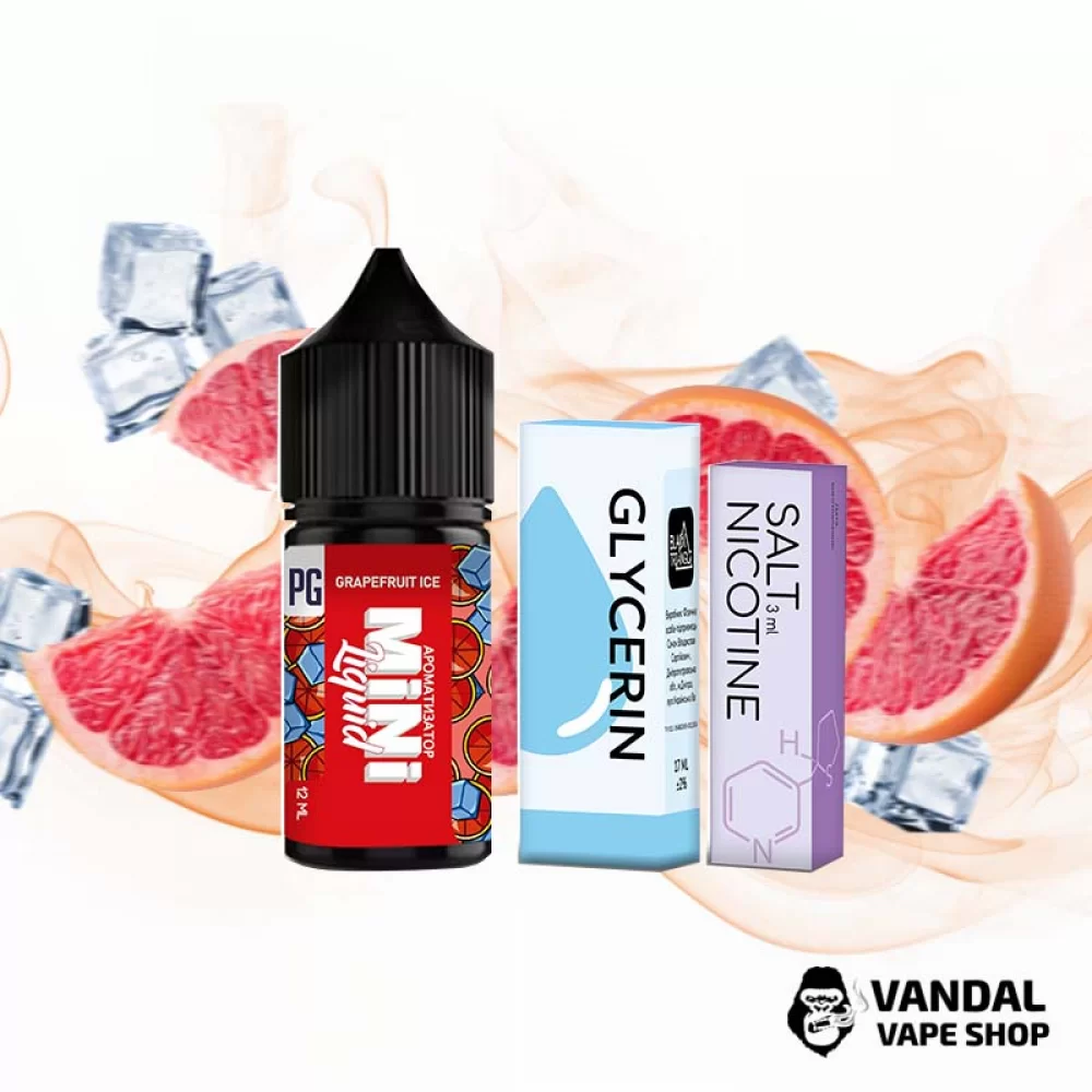Набор для самозамеса Mini Liquid  30 мл 50 мг со вкусом грейпфрута с холодком Набор для самозамеса Mini Liquid  30 мл 50 мг со вкусом грейпфрута с холодком