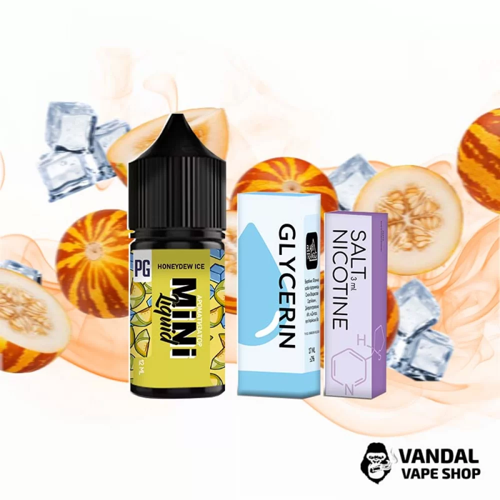 Набор для самозамеса Mini Liquid  30 мл 50 мг со вкусом дыни с холодком Набор для самозамеса Mini Liquid  30 мл 50 мг со вкусом дыни с холодком