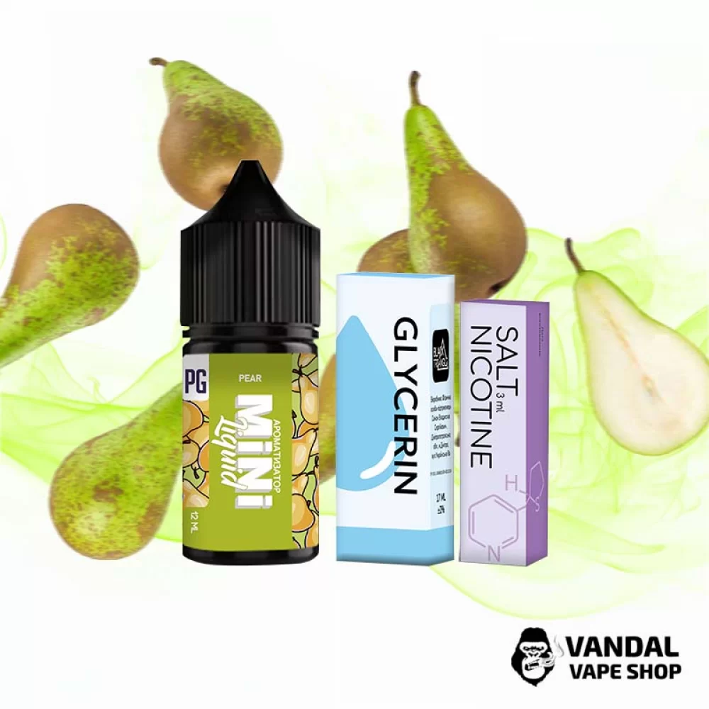 Набір для самозамісу  Mini Liquid  30 мл 50 мг зі смаком груші Набір для самозамісу  Mini Liquid  30 мл 50 мг зі смаком груші