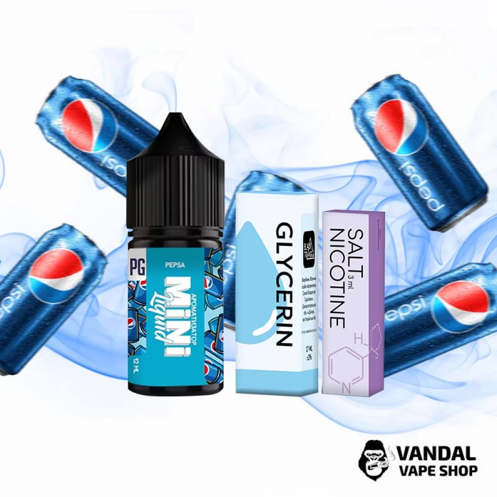 Набор для самозамеса Mini Liquid 30 мл 50 мг со вкусом пепси Набор для самозамеса Mini Liquid 30 мл 50 мг со вкусом пепси