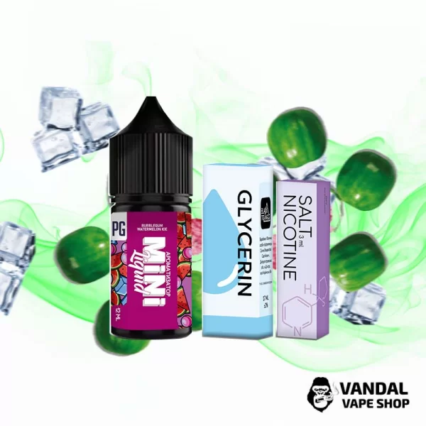 Набор для самозамеса Mini Liquid  30 мл 25 мг со вкусом жвачки с арбузом и холодком