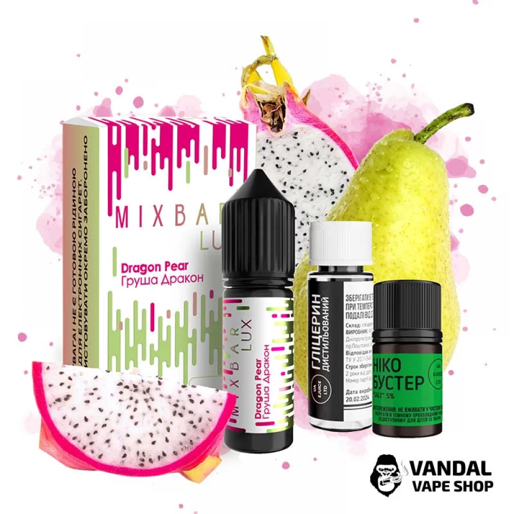 Набір для самозамісу Mix Bar Lux 15 мл 50 мг - зі смаком міксу пітахаї з соковитою грушею