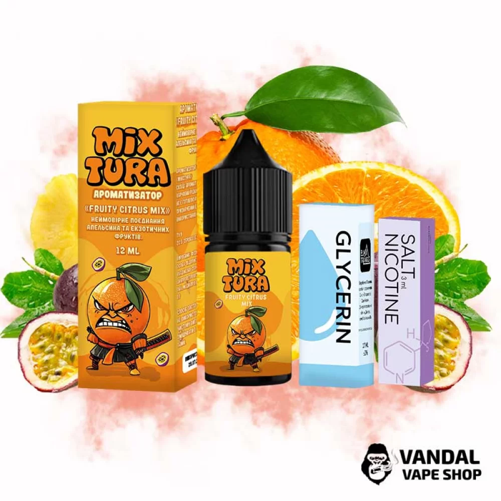 Набір для самозамісу Mixtura - зі смаком апельсину з тропічними фруктами Набір для самозамісу Mixtura - зі смаком апельсину з тропічними фруктами