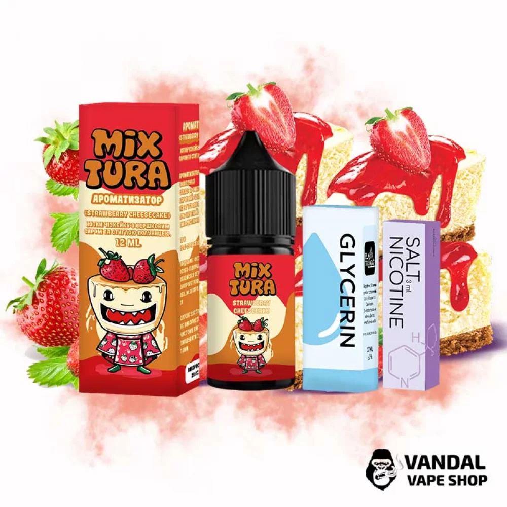 Набор для самозамеса Mixtura - с вкусом чизкейка с клубникой