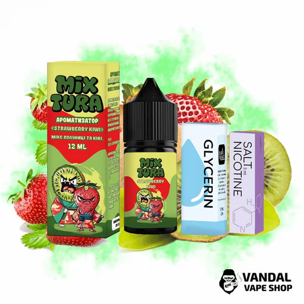 Набор для самозамеса Mixtura - с вкусом киви с клубникой Набор для самозамеса Mixtura - с вкусом киви с клубникой