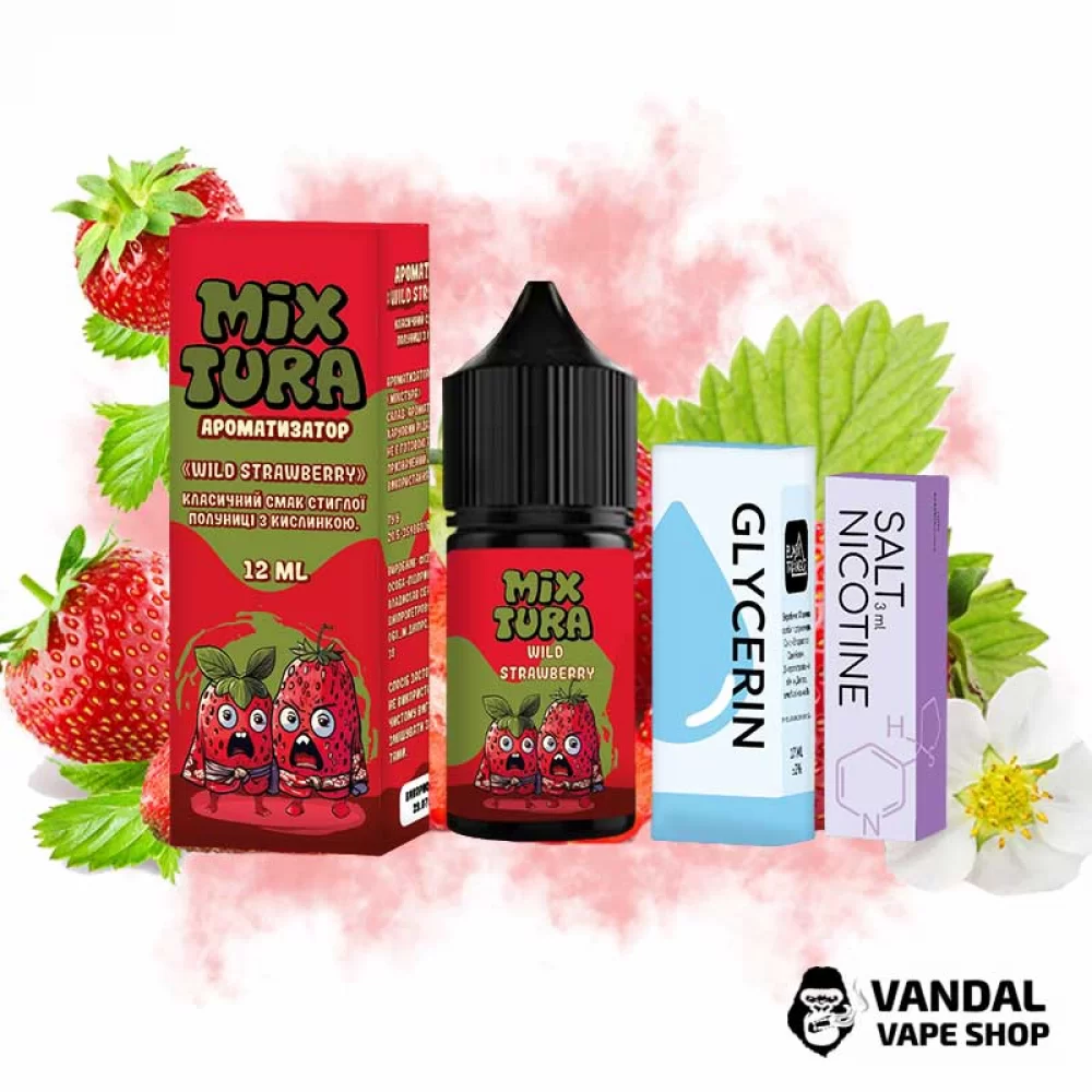 Набор для самозамеса Mixtura - с вкусом клубники Набор для самозамеса Mixtura - с вкусом клубники