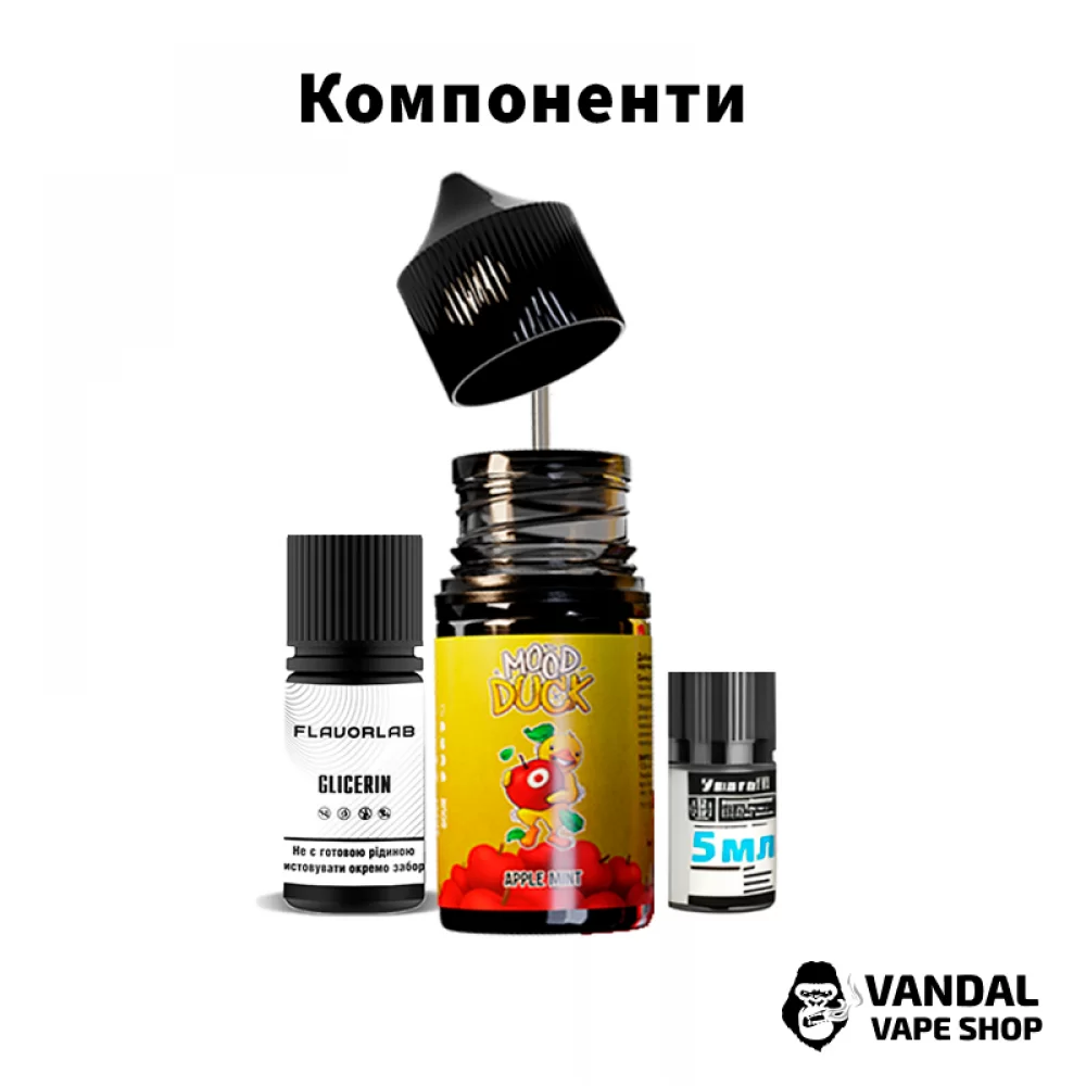 Набір для самозамісу Mood Duck Strong 30 мл 50 мг зі смаком персика Набір для самозамісу Mood Duck Strong 30 мл 50 мг зі смаком персика