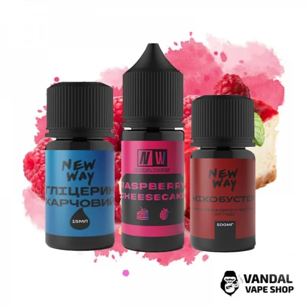 Набор для самозамеса New Way NW 30 мл 65 мг со вкусом чизкейка с малиной